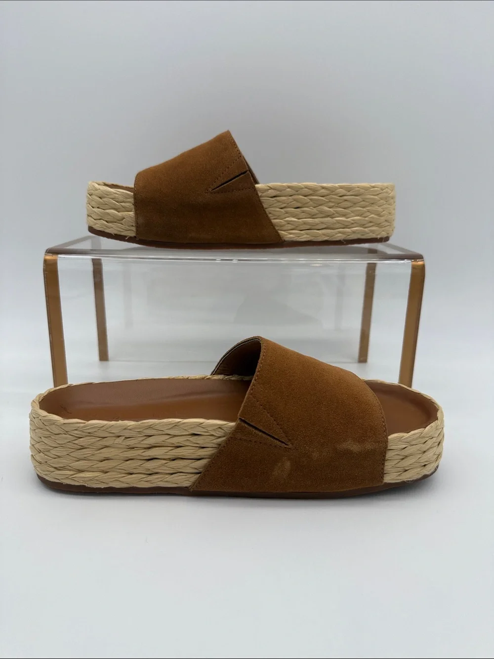 Splendid Billie Espadrille Platform Sandals Tan/Brown Color Doe